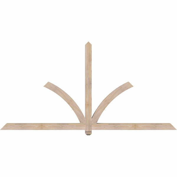Ekena Millwork Redmond Smooth Timber Gable Bracket, Douglas Fir, 96"W x 48"H x 3 1/2"D x 3 1/2"F, 12/12 Pitch GBW096X48X0404RED00SDF - main